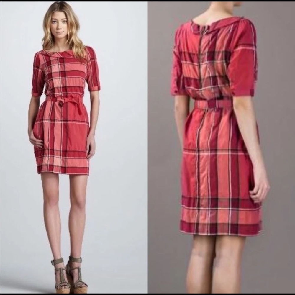 Burberry Brit nova check sheath dress Sz 2